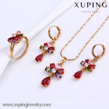 61524-Xuping Beautiful Wedding Jewelry Crystal Stone Bridal Set